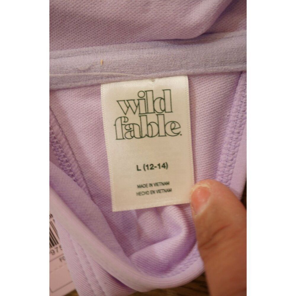 Wild Fable Women's Scoop Front Bralette Bikini Top - Light Purple, Size L, NWT - Picture 6 of 7